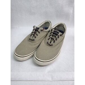 Sperry Top-Sider Men's Size 9.5 Khaki Tan Canvas Dock Boat Shoes